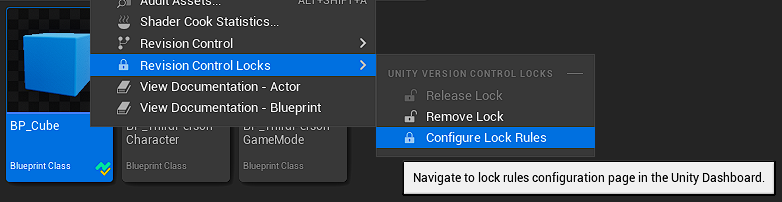 Smart Locks admin context menu